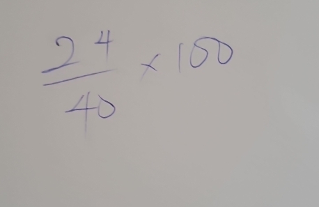 Solved: 24/40 * 100 [Math]