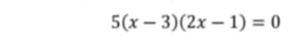 5(x-3)(2x-1)=0