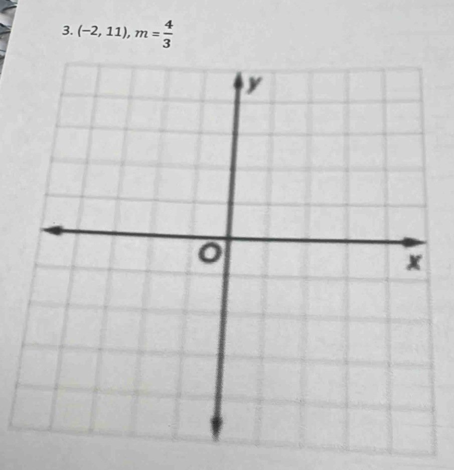 (-2,11), m= 4/3 