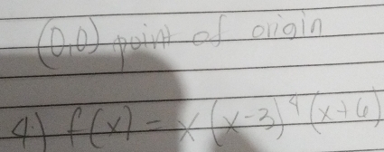 (0,0) of oigin 
41 f(x)=x(x-3)^4(x+6)