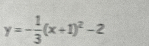 y=- 1/3 (x+1)^2-2