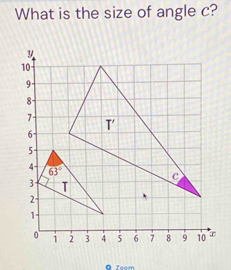 What is the size of angle c?
ā Zaom