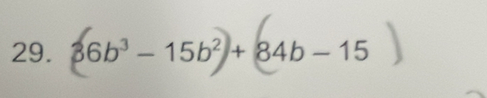 36b^3-15b^2 +84b-15