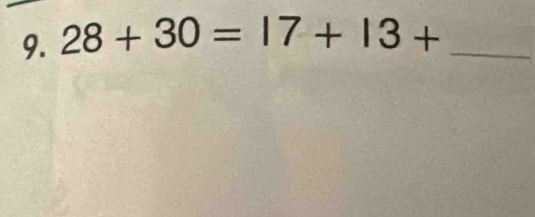 28+30=17+13+ _