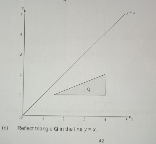 y=x.
42