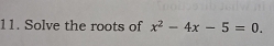 Solve the roots of x^2-4x-5=0.