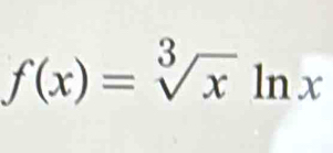 f(x)=sqrt[3](x)ln x