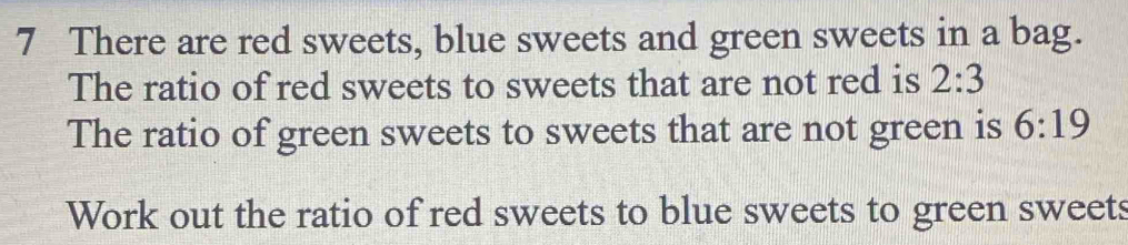 Solved: There are red sweets, blue sweets and green sweets in a bag ...