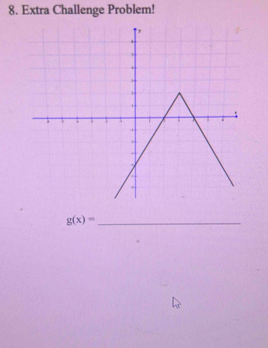 Extra Challenge Problem! 
_ g(x)=