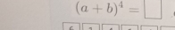 (a+b)^4=□
C 4