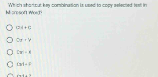 Solved: Which shortcut key combination is used to copy selected text in ...