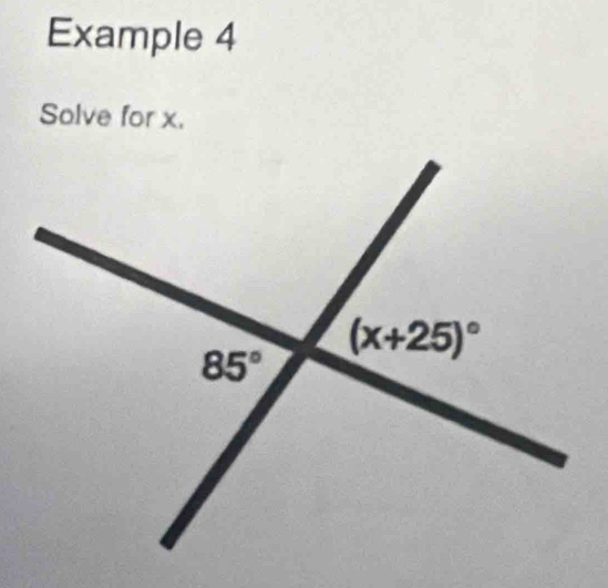 Example 4
Solve for x.