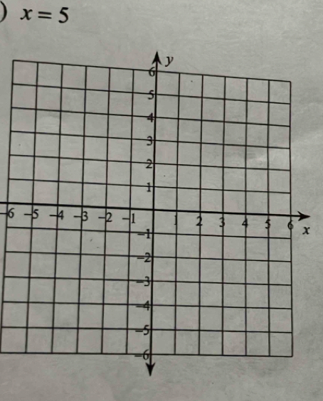 x=5
-6x