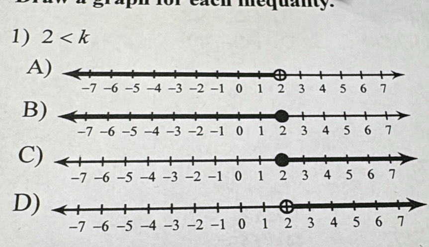 mequanty. 
1) 2
A 
B 
C 
D