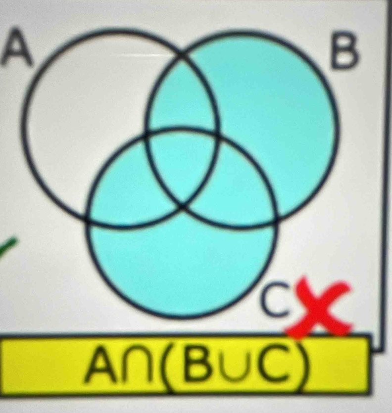 A
A∩ (B∪ C)