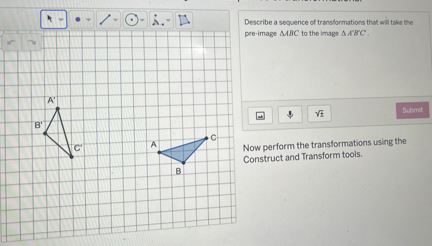 Solved: Describe a sequence of transformations that will take the pre ...
