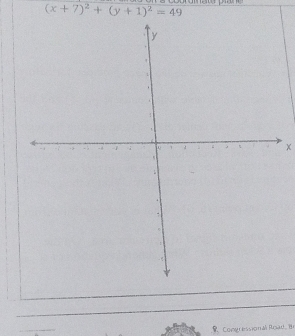 (x+7)^2+(y+1)^2=49
X
Congressiona fload, 8