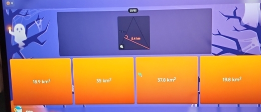 ..
18.9km^2 35km^2 37.8km^2 19.8km^2