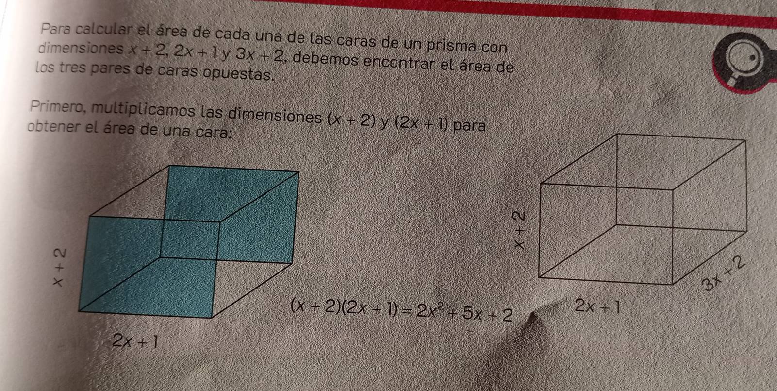 Resuelto:Para calcular el área de cada una de las caras de un prisma ...