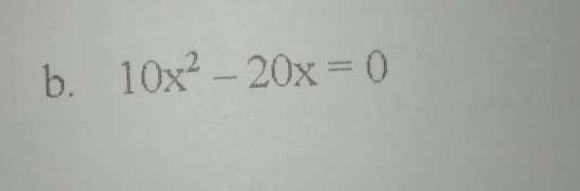 10x^2-20x=0