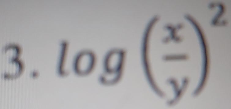 log ( x/y )^2