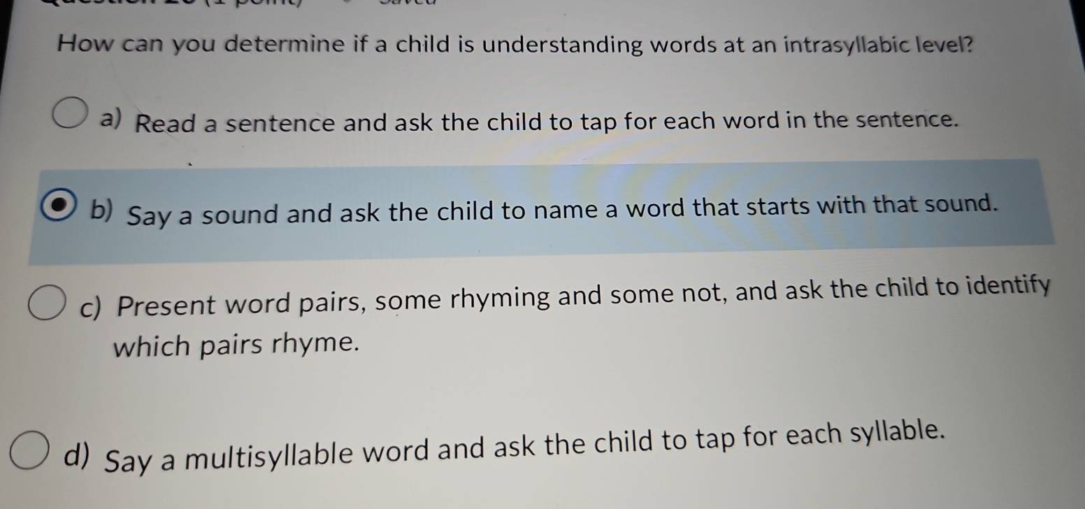 Solved: How can you determine if a child is understanding words at an ...