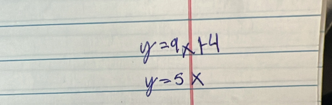 y=9x+4
y=5x