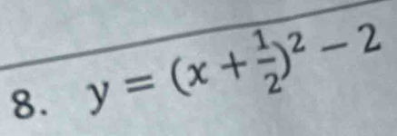 y=(x+ 1/2 )^2-2