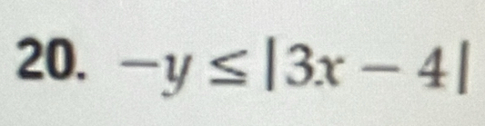 -y≤ |3x-4|