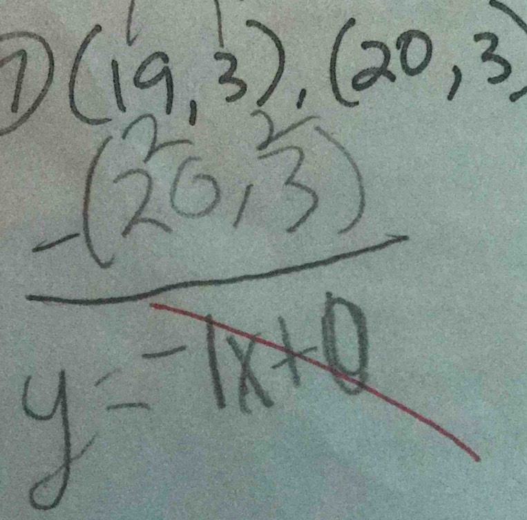 (19,3),(20,3)
 (-(25,3))/y=-7x+12 
x=frac 1/5x