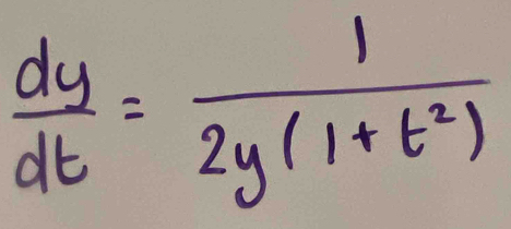  dy/dt = 1/2y(1+t^2) 