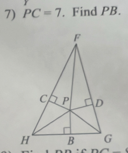 PC=7. Find PB.
n∩ _ 