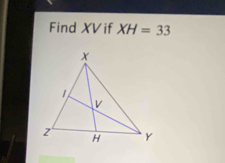 Find XVif XH=33