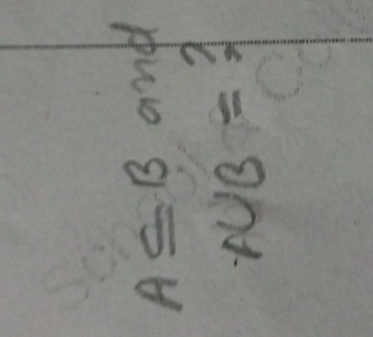 A⊂eq B and
A∪ B=?