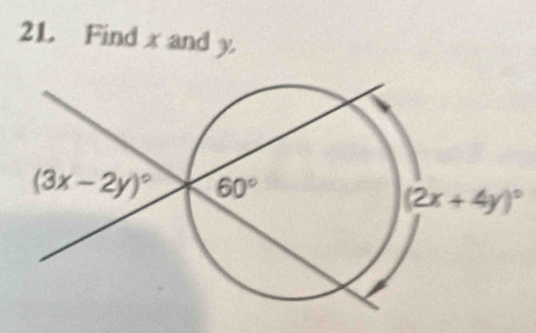 Find x and y.