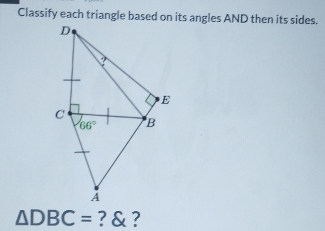 △ DBC= ? & ?