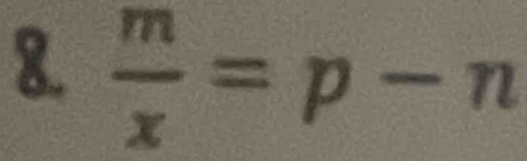  m/x =p-n