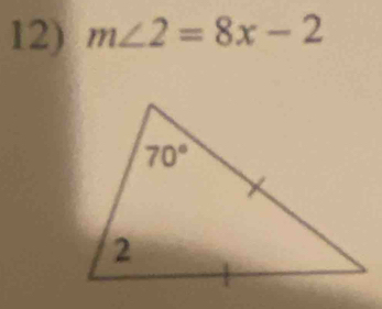 m∠ 2=8x-2