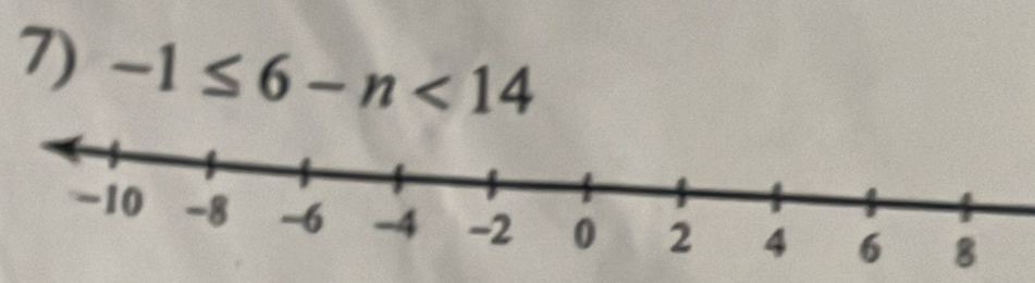 -1≤ 6-n<14</tex>