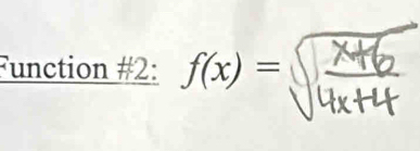 Function #2: f(x)=