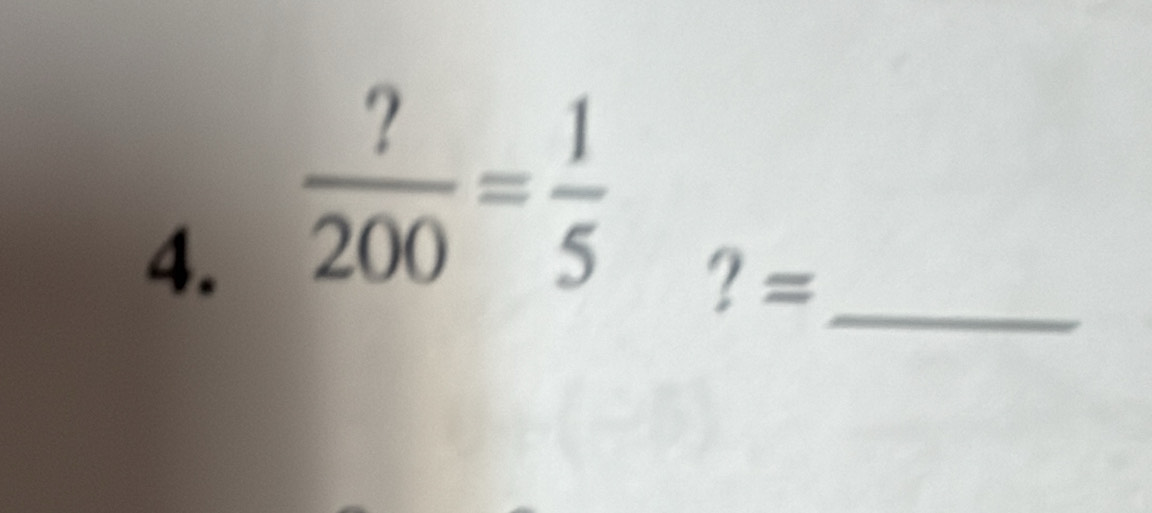  ?/200 = 1/5  ? =_