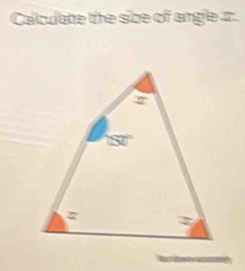 Caculate the size of angle z.