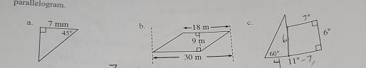 parallelogram.
a. c.