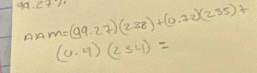 a9. 2Th
△ AM=(99.27)(238)+(0.72)(235)+
(0.4)(234)=