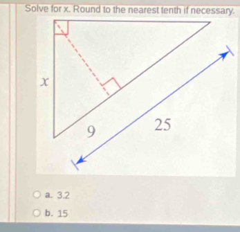 a. 3.2
b. 15