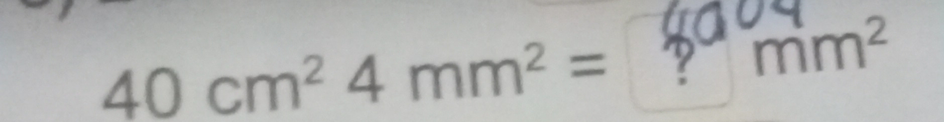 40 cm² 4 mm² = 4 mm²