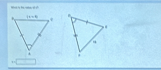 What is the vatoe of x?