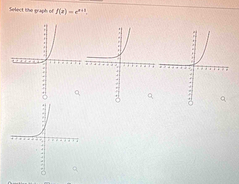 Select the graph of f(x)=e^(x+1).