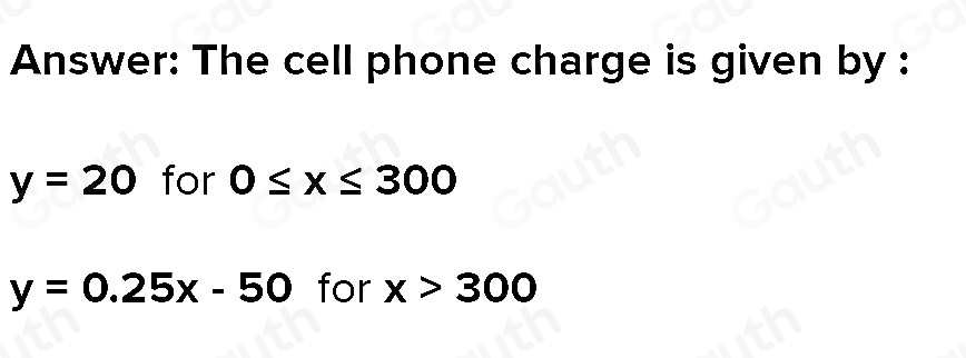 Solved: A cell phone company charges by the minute (and partial minute ...