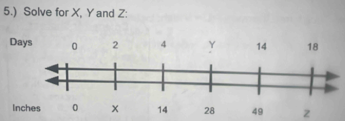 5.) Solve for X, Y and Z :
z